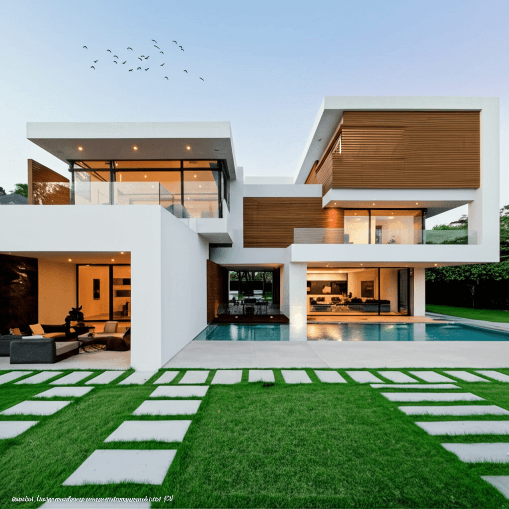 Background: Sleek urban living, distressed home visual